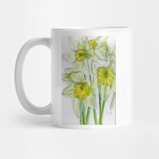 Daffodils watercolour painting Mug